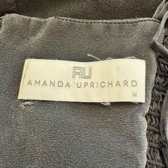 Amanda Uprichard Black Silk Mini Dress Size Medium - Picture 3 of 5